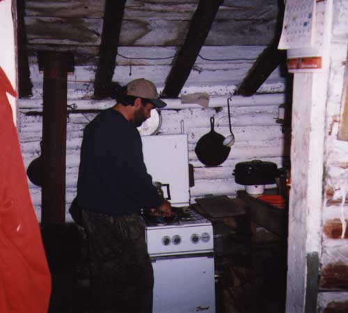 a chef at the gas stove